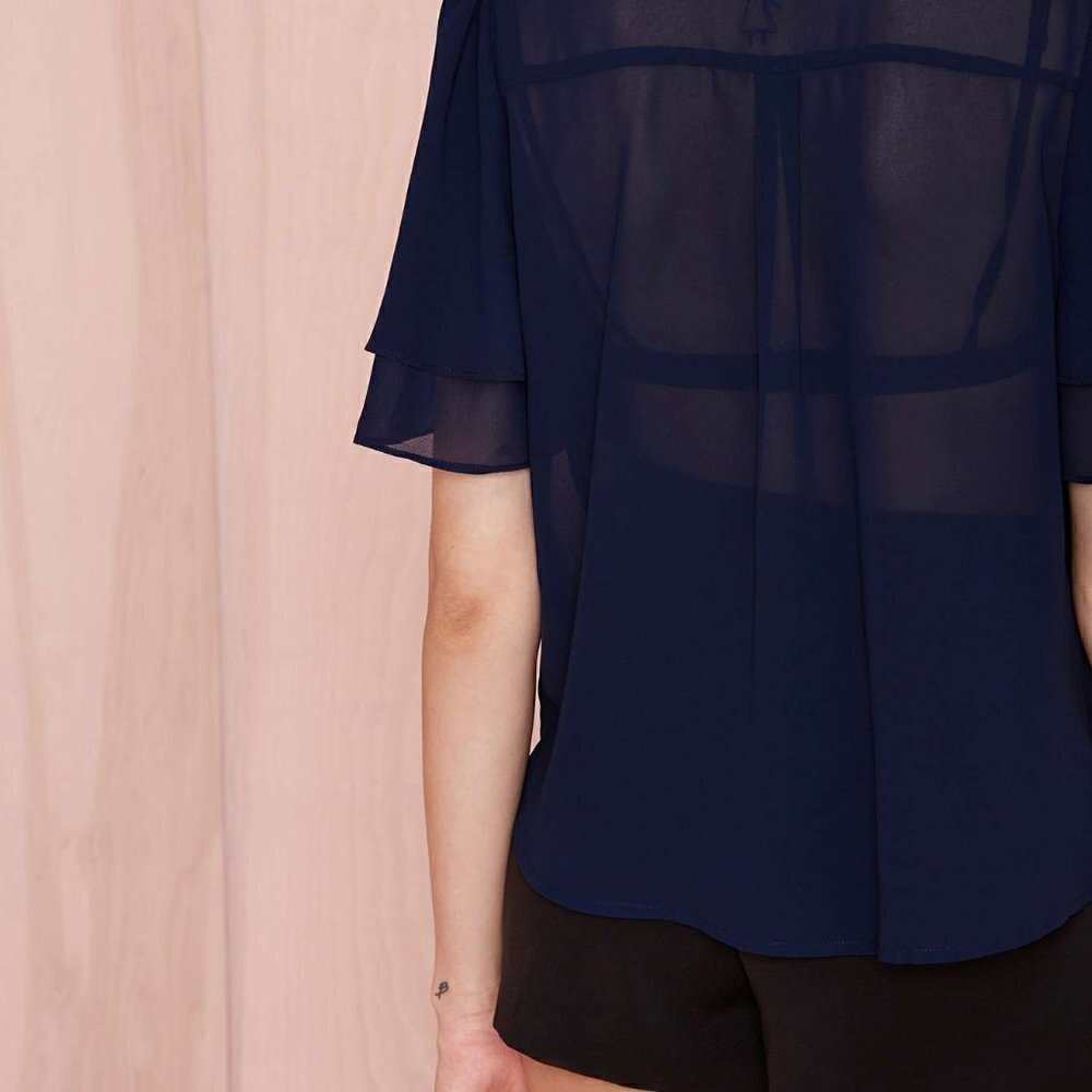Nasty gal Sugar Lips Tara Blouse Size XS - Picture 8 of 11